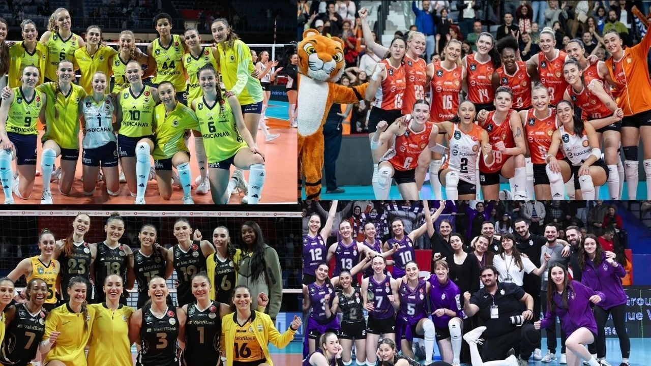 CEV Kadınlar Şampiyonlar Ligi'nde Türk Voleybolundan Tarihi Zirve: 4 Temsilci Çeyrek Finalde!